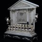 BEAUTIFUL SOLID & HEAVY STERLING SILVER ART DECO STYLE BACK MENORAH BY HAZORFIM