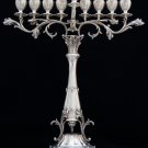 SOLID HEAVY STERLING SILVER MENORAH LIMITED EDITION BENEDETTI BY HAZORFIM 62+TOZ