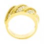 18K YELLOW GOLD ROUND DIAMOND UNIQUE WIDE RING / BAND .95 CARAT -E-F/VS