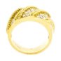 18K YELLOW GOLD ROUND DIAMOND UNIQUE WIDE RING / BAND .95 CARAT -E-F/VS