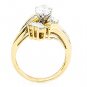 MAGNIFICENT 14K YELLOW GOLD 1.47 TCW OVAL SHAPE DIAMOND ENGAGEMENT RING