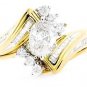 MAGNIFICENT 14K YELLOW GOLD 1.47 TCW OVAL SHAPE DIAMOND ENGAGEMENT RING