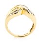 14K YELLOW GOLD MULTI LEVEL ROUND & BAGUETTE CUT DIAMOND RING ~ 1.15 TCW