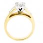 14K YELLOW GOLD PRINCESS GENUINE DIAMOND ENGAGEMENT RING ~ 1.32 TCW ~ AFFORDABLE
