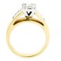 14K YELLOW GOLD PRINCESS GENUINE DIAMOND ENGAGEMENT RING ~ 1.32 TCW ~ AFFORDABLE