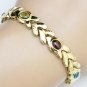 HEAVY 14K GOLD TOPAZ RUBY CITRINE AMETHYST GEMSTONE BRACELET 26.7GR ~ GORGEOUS!