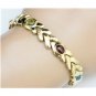 HEAVY 14K GOLD TOPAZ RUBY CITRINE AMETHYST GEMSTONE BRACELET 26.7GR ~ GORGEOUS!