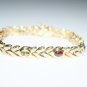 HEAVY 14K GOLD TOPAZ RUBY CITRINE AMETHYST GEMSTONE BRACELET 26.7GR ~ GORGEOUS!