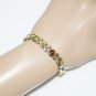 HEAVY 14K GOLD TOPAZ RUBY CITRINE AMETHYST GEMSTONE BRACELET 26.7GR ~ GORGEOUS!