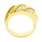 18K YELLOW GOLD ROUND DIAMOND UNIQUE WIDE RING / BAND .90 CARAT -E-F/VS