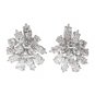 MAGNIFICENT HUGE 15 CARAT ROUND PEAR MARQUISE DIAMOND CLUSTER EARRINGS ~ ROYALTY