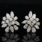 MAGNIFICENT HUGE 15 CARAT ROUND PEAR MARQUISE DIAMOND CLUSTER EARRINGS ~ ROYALTY