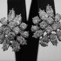 MAGNIFICENT HUGE 15 CARAT ROUND PEAR MARQUISE DIAMOND CLUSTER EARRINGS ~ ROYALTY