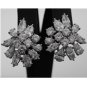 MAGNIFICENT HUGE 15 CARAT ROUND PEAR MARQUISE DIAMOND CLUSTER EARRINGS ~ ROYALTY