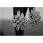 MAGNIFICENT HUGE 15 CARAT ROUND PEAR MARQUISE DIAMOND CLUSTER EARRINGS ~ ROYALTY