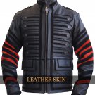 Black Military Men Fashion Genuine Leather Jacket