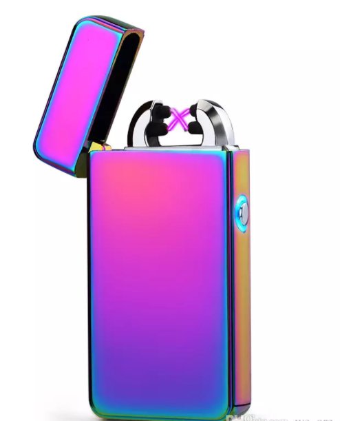 New Double ARC Electric USB Lighter Rechargeable Plasma Purple