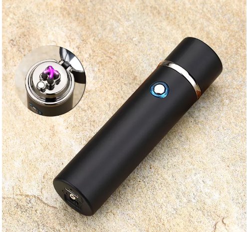 New Design High Quality Smoking Rechargeable Electric Windproof Flameless Cigar Lighter COLOR  BLACK