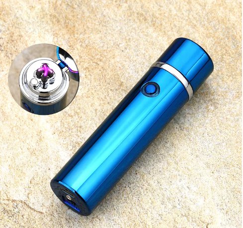 New Design High Quality Smoking Rechargeable Electric Windproof Flameless Cigar Lighter COLOR  BLUE