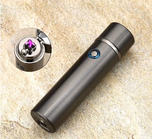 New Design High Quality Smoking Rechargeable Electric Windproof Flameless Cigar Lighter COLOR GREY