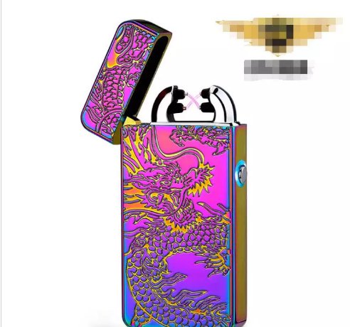 Arc Lighters metal USB Rechargeable Flameless Electric Arc Windproof Cigar Cigarette COLOR COLORFUL