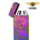 Arc Lighters metal USB Rechargeable Flameless Electric Arc Windproof Cigar Cigarette COLOR COLORFUL