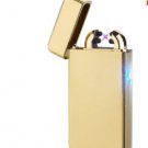 Arc Lighters metal USB Rechargeable Flameless Electric Arc Windproof Cigar Cigarette COLOR GOLD