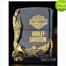 Gift! Metal windproof kerosene lighter Men cigar cigarette Gold