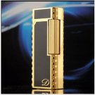 Narrow version of s. t. D upont gas lighter black gold classic symbol Feel is very good Powered