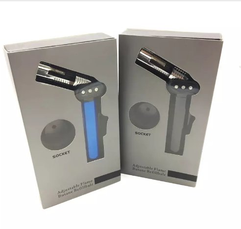 Jet Butane gas Refillable Cigarette Flame Torch Lighter camping tool COLOR BLUE