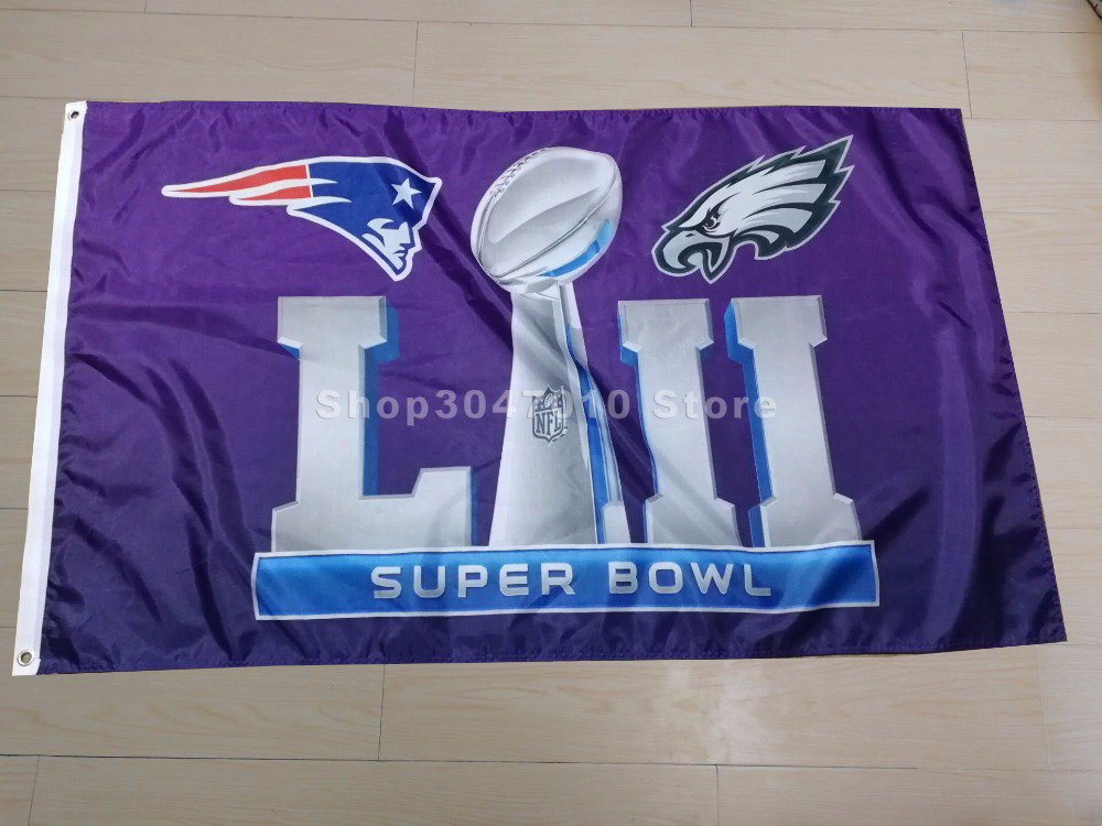 New England Patriots 90x150cm super bowl LII Philadelphia Eagles flag