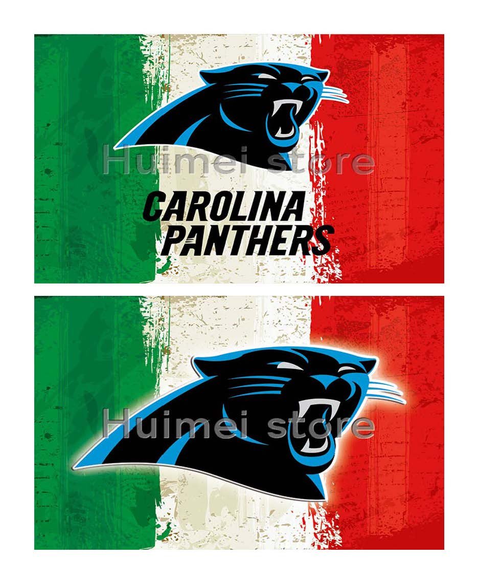Carolina Panthers team FLAG green white red strip American flag