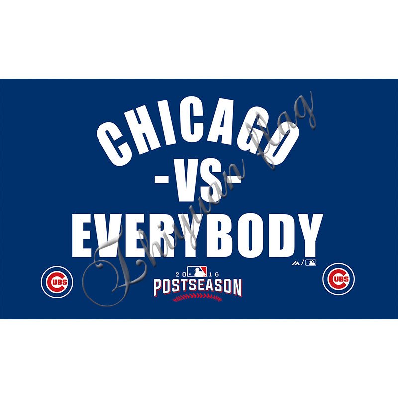 New style 3ftx5ft 2016 world series champions Chicago Cubs flag