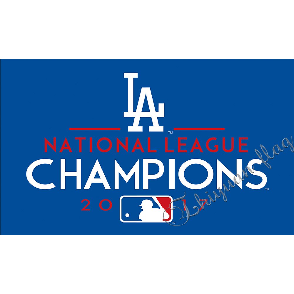 3x5ft Los Angeles Dodgers flag with custom champions banner flag