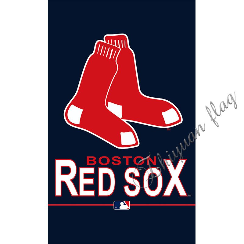 Custom fan Banner with Boston Red Sox 90x150cm vertical 100D Polyester digital print