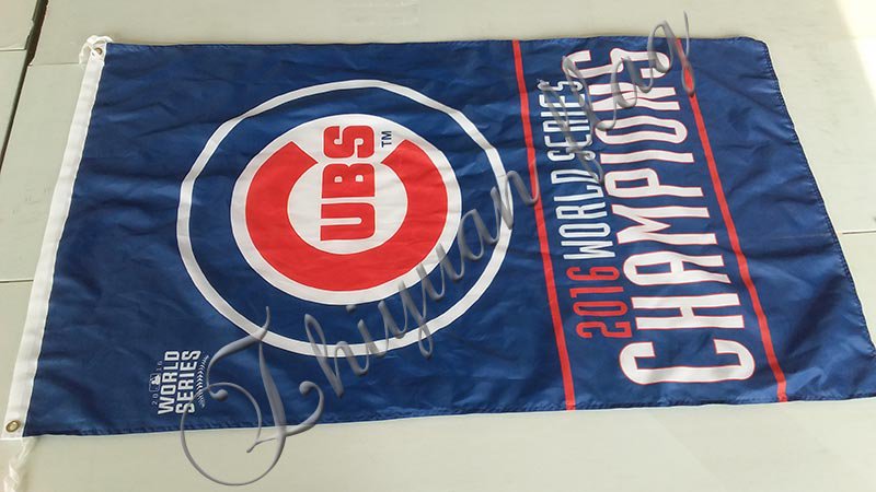 Chicago Cubs World Series Champions 2016 Flag 3x5 ft custom Banner 90x150cm