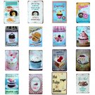 Vintage Cake Dessert Metal Tin Signs Retro Home Kitchen Decoration Plaque Poster