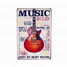 2017 LOVE Guitar Music Tin Plate Metal Signs Art Poster Cafe Bar Pub Vintage Pai