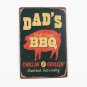 DAD""S BBQ Best Meat Retro Plaque Wall Decor for Bar Pub Kitchen Home Vintage Met