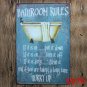MAN CAVE RULES Retro Plaque Metal Plates Bar Pub Club Home Wall Decor ART Poster