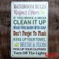 MAN CAVE RULES Retro Plaque Metal Plates Bar Pub Club Home Wall Decor ART Poster