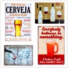 Shabby Chic BEER Vintage Metal Sign Bar Cafe Pub Tavern Home Decor Beer Wine Art