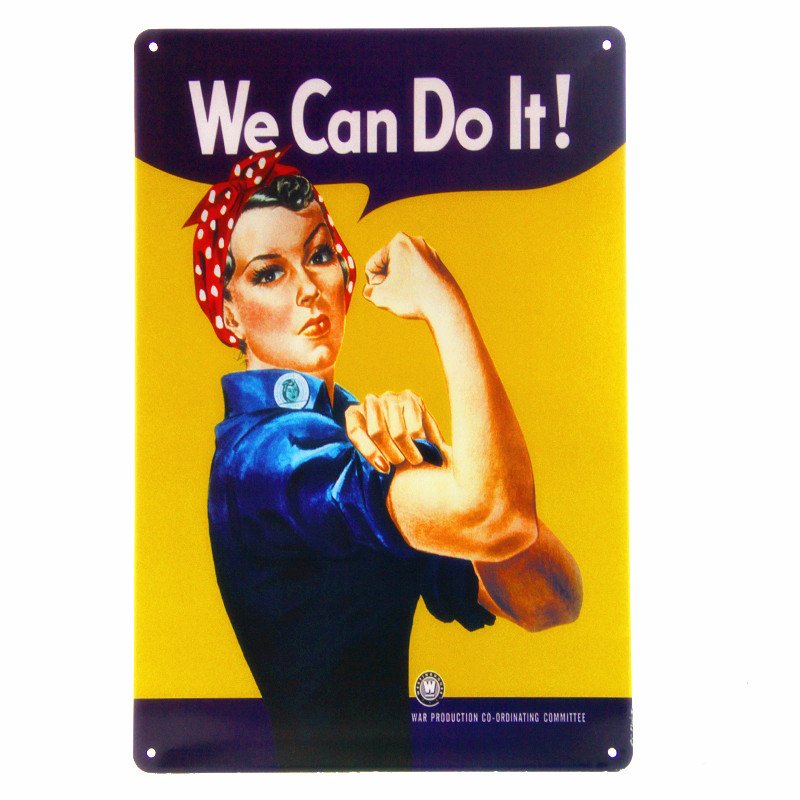 WE Can Do It Vintage Metal Tin Signs Retro Wall Decor Bar Tin Signs Home Decorat