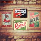 Gasoline Plaque Vintage Metal Tin Signs Home Bar Pub Garage Spark Plugs Decorati