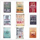 2017 New Arrival Family Rules Tin Sign Vintage Art Metal Plate Pub Bar Cafe Wall