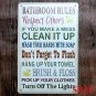KITCHEN RULES Metal Signs Retro Plaque Bar Pub Club Wall Tavern Home ART Poster