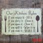 KITCHEN RULES Metal Signs Retro Plaque Bar Pub Club Wall Tavern Home ART Poster