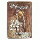 Man Cave Bear Tin Sign Vintage Wall Decoration Pub Bar House Metal Painting Post
