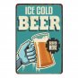 COLD BEER HERE Plaque Vintage Metal Tin Signs Home Bar Pub Decorative Metal Pla