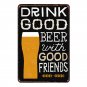 COLD BEER HERE Plaque Vintage Metal Tin Signs Home Bar Pub Decorative Metal Pla
